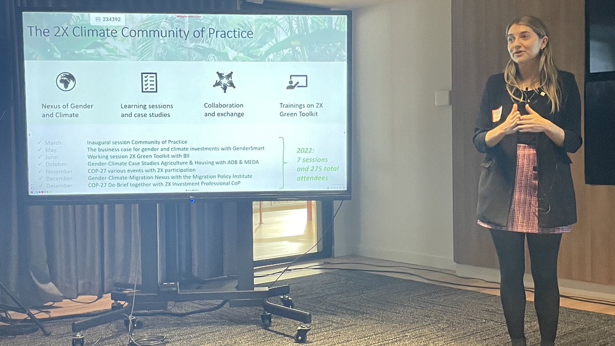 Our Impact Officer, <a href="/nbernardi_/">Natasha Bernardi</a> , gives an overview of the work behind the 2X Climate Community of Practice, working to integrate gender and climate considerations into all stages of investors’ decision-making processes #COP15 @2XCollaborative