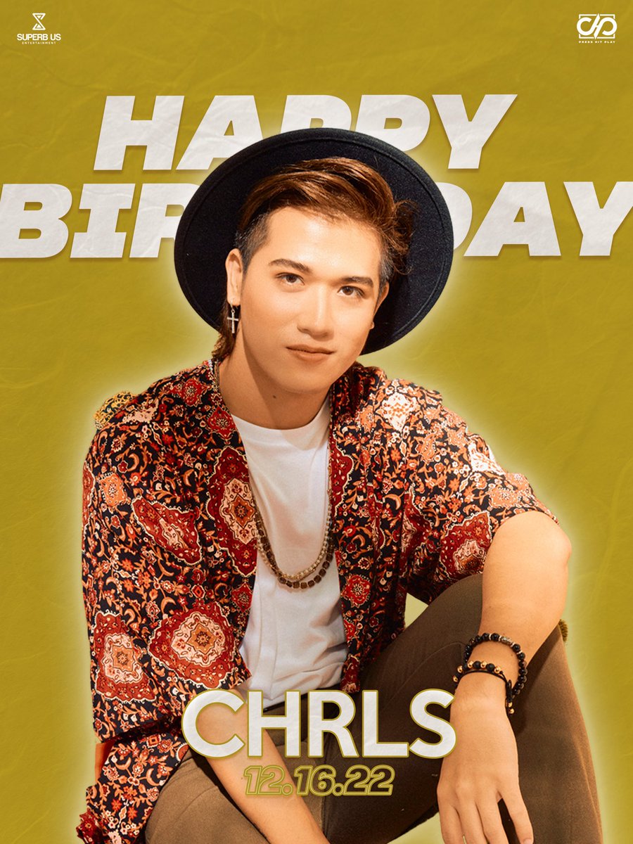 PressHitPlay's tweet photo. 🎂HAPPY BIRTHDAY, CHRLS!🥳

💛2022.12.16🌻

HAPPY CHRLSMAS DAY
#PHPCHRLSDAY
#Press_Hit_Play #PHP_CHRLS
@PressHitPlay https://t.co/N2XJL1bJCF