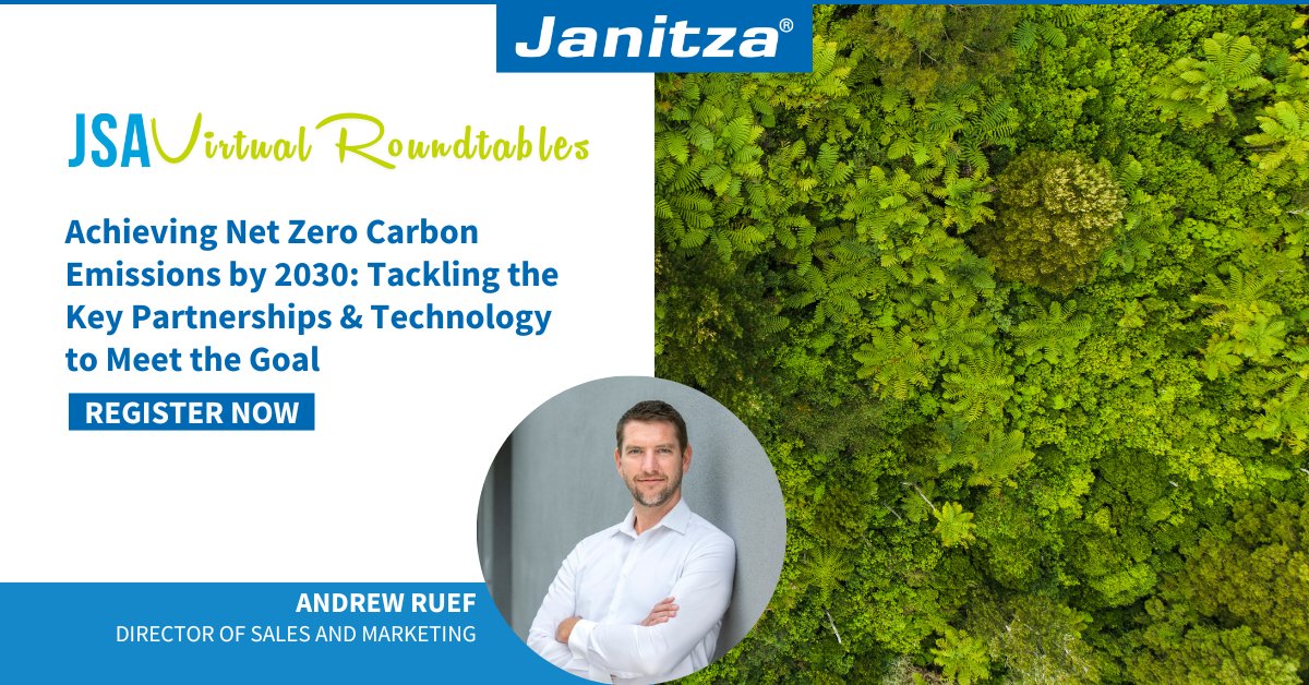 Janitza's @Andrew Ruef is joining other industry leaders to discuss how we can work strategically toward meeting the net zero carbon goal. Register today to secure your spot at the virtual roundtable on January 26:  fal.cn/3usnc

#Sustainability #GreenerData