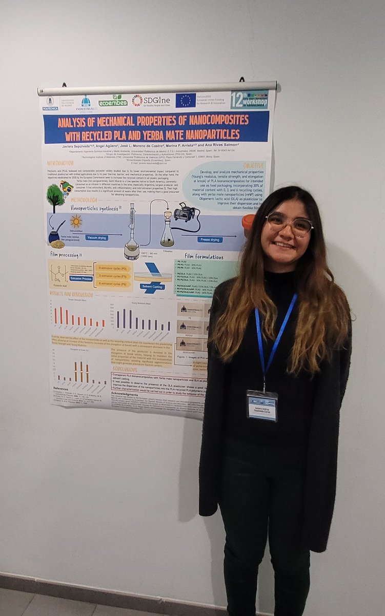 Javiera Sepúlveda Carter (@javieraasc) on Twitter photo Do you know yerba mate? One of the most consumed infusions from #LATAM, its residues allow us to obtain nanoparticles! Together with PLA they have potential for use in food packaging. That's the poster I'm presenting today at #ESRW of <a href="/IMDEA_Nano/">IMDEA Nanociencia 🔬</a>, want to know more? Just ask me! Do you know yerba mate? One of the most consumed infusions from #LATAM, its residues allow us to obtain nanoparticles! Together with PLA they have potential for use in food packaging. That's the poster I'm presenting today at #ESRW of <a href="/IMDEA_Nano/">IMDEA Nanociencia 🔬</a>, want to know more? Just ask me!