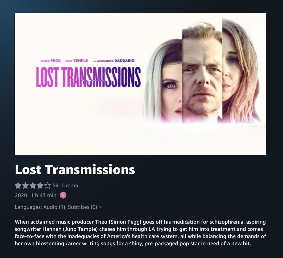 FilmFanStevie's tweet photo. Itโs great to see LOST TRANSMISSIONS is now available to watch on @primevideouk One of favourite films from #GFF20 @glasgowfilmfest @glasgowfilm https://t.co/li0R7ZuBof