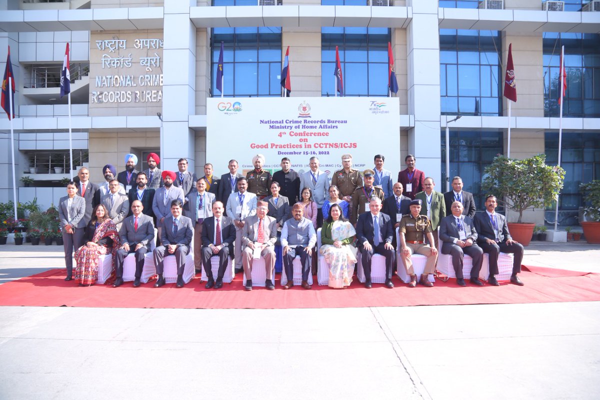 NCRBHQ's tweet photo. 4th Conference on Good Practices in CCTNS/ICJS, NCRB inaugurated by Chief Guest Shri Ajay Kumar Mishra, MoS (Home). Smt Archana Ramasundaram (Member Lokpal) was the Guest of Honor.  12 States/UTs were awarded for best performance in ICJS. https://t.co/RQhdU3iSRI