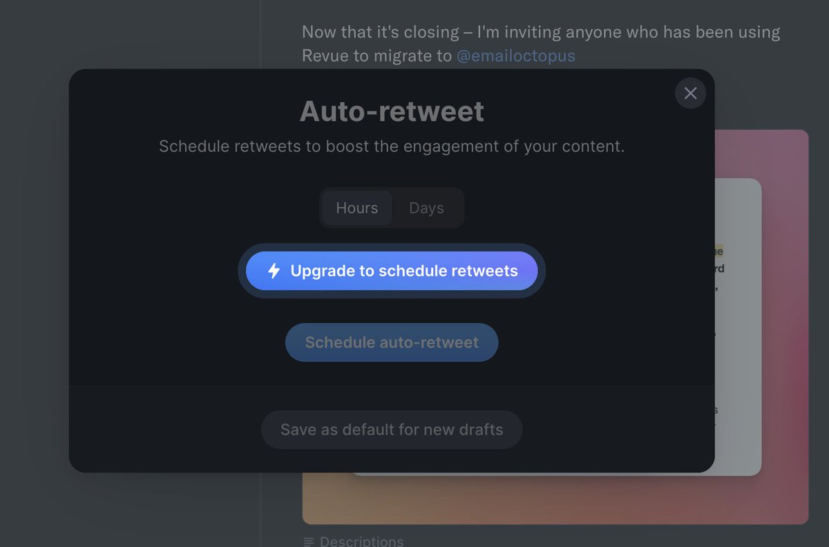 Hey <a href="/linuz90/">Fabrizio Rinaldi</a> 

I'm on the highest plan of Typefully but it still tells me to upgrade?

Feel like it's a bug but it's causing a lot of issue as I'm unable to use any premium features of <a href="/typefully/">Typefully</a> 

Also unable to edit timezone as well