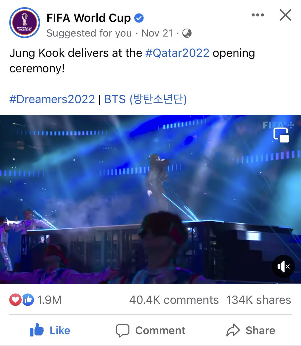 Don’t open my fb often but when I do, I like seeing things like this. #Dreamers #Jungkook #JungkookAtFIFAWorldCup