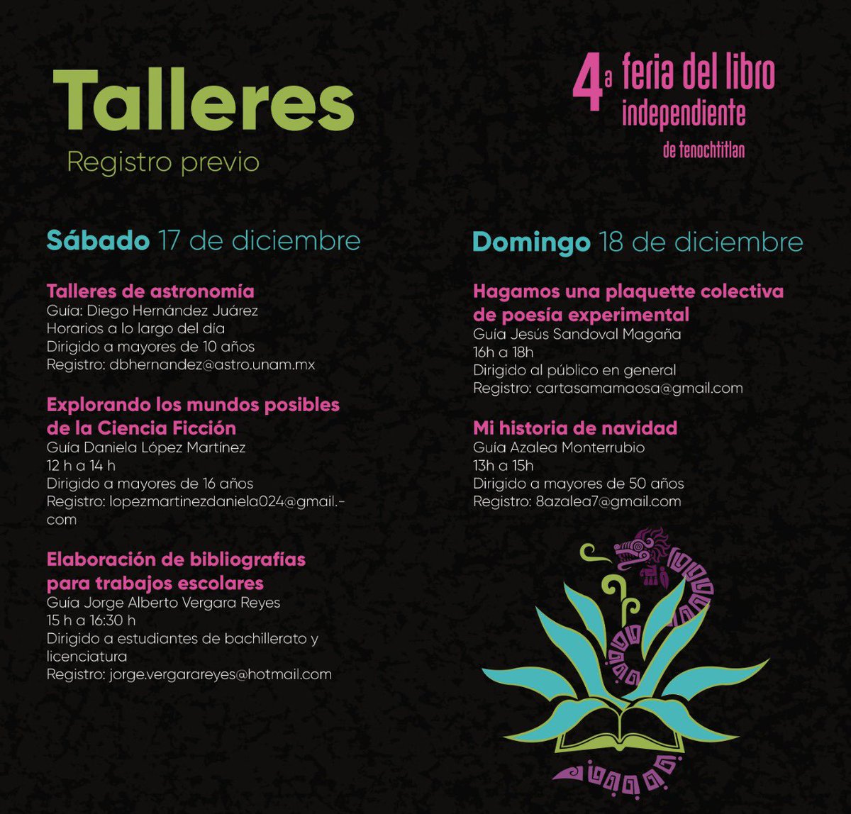 flitenochtitlan's tweet photo. #talleresFLIT RESGISTRO ABIERTO

#somosFLIT #FLIT2022 #LeeIndependiente #autogestión #editorialesindependientes https://t.co/3gF8xAHdT1