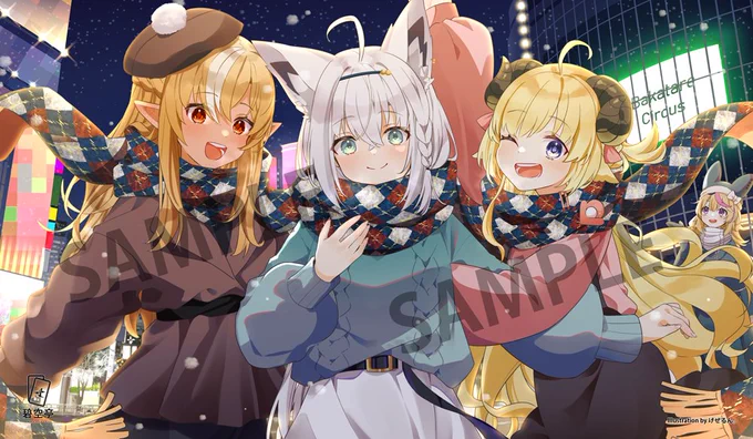【C101  新作第2弾】「バカタレ共(バカタレサーカス)」のプレイマットです!イラストは、げぜるん。様( )に描いていただきました。 C101 一日目(30日金曜)東I01b 碧空亭にて頒布予定です!! 