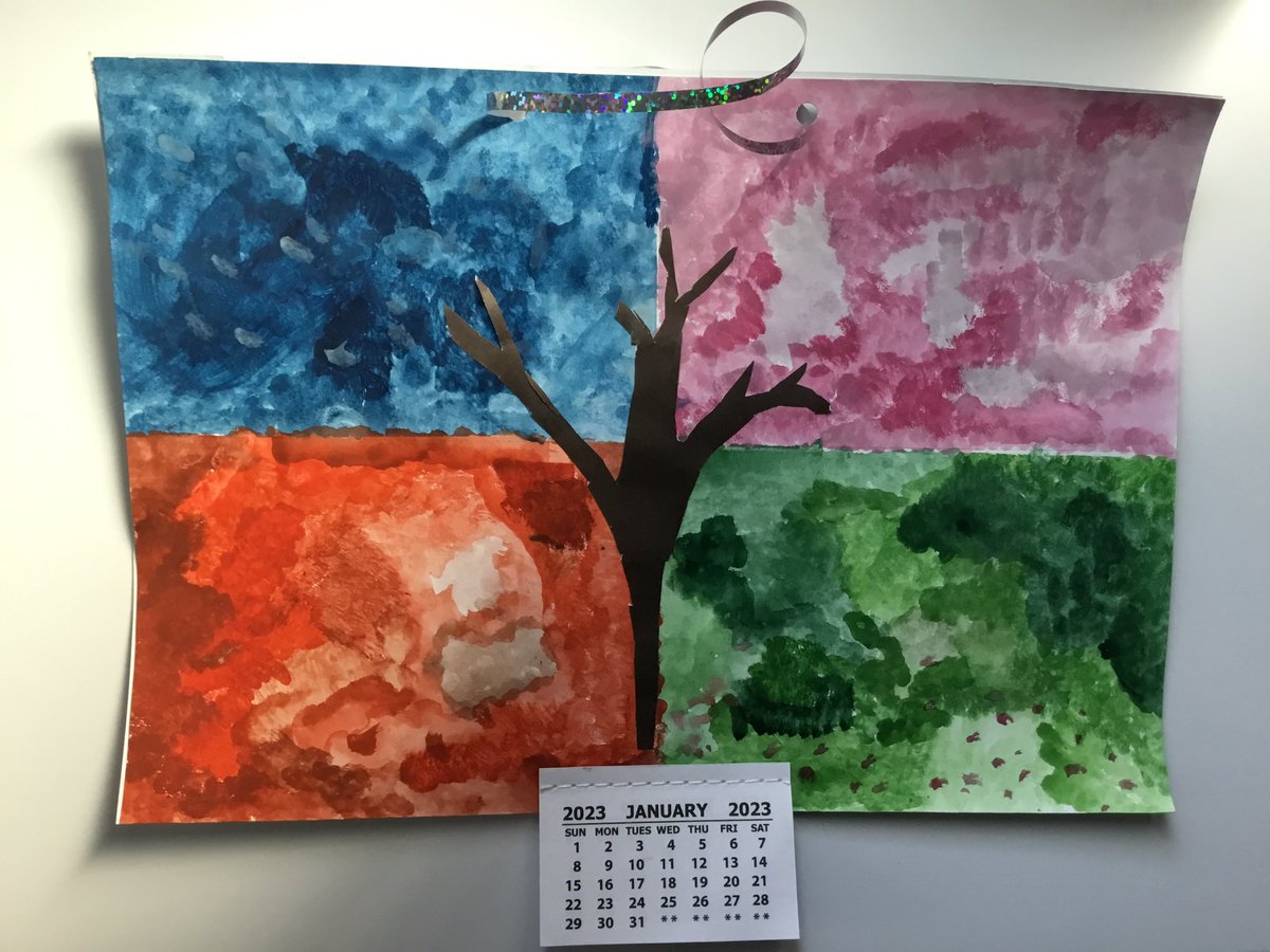 skidbyschool's tweet photo. Class 3βs calendars are ready to go home! They used water colours to achieve their seasonal backgrounds #2023 #SchoolCalendars π https://t.co/PtVGxyEnWG