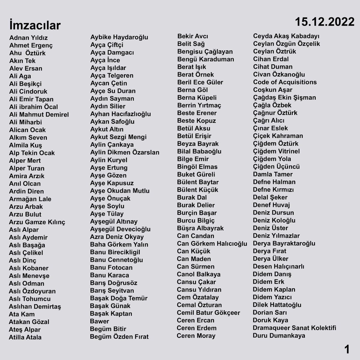 bagimsizmadenis's tweet image. Eczacıbaşı Esan Madencilik’teki direnişimizle dayanışmak için sanat ve kültür emekçileri tarafından imzaya açılan çağrı ve dayanışma metnine imza atan -gözümüzden kaçabilecek kadar çok sayıda- dostlarımıza tekrar tekrar çok teşekkür ederiz. Yaşasın dayanışma! #MadenciKazandı