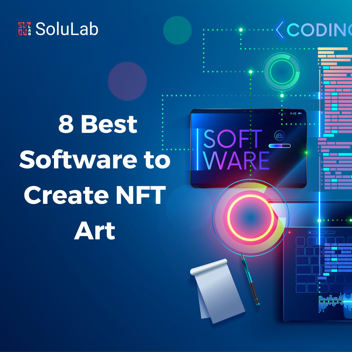 solulab's tweet photo. Read our latest blog post and see the list of some of the best software to create NFT art.➡️ https://t.co/xR9XRt1vuz
.
.
#nft #nftart #blogpost #blog #solulab #dailypost #software #nftsoftware #nftartist #nfts #nftcommunity #nftcollector #art #digitalart #cryptoart https://t.co/BUF5HAVUPq