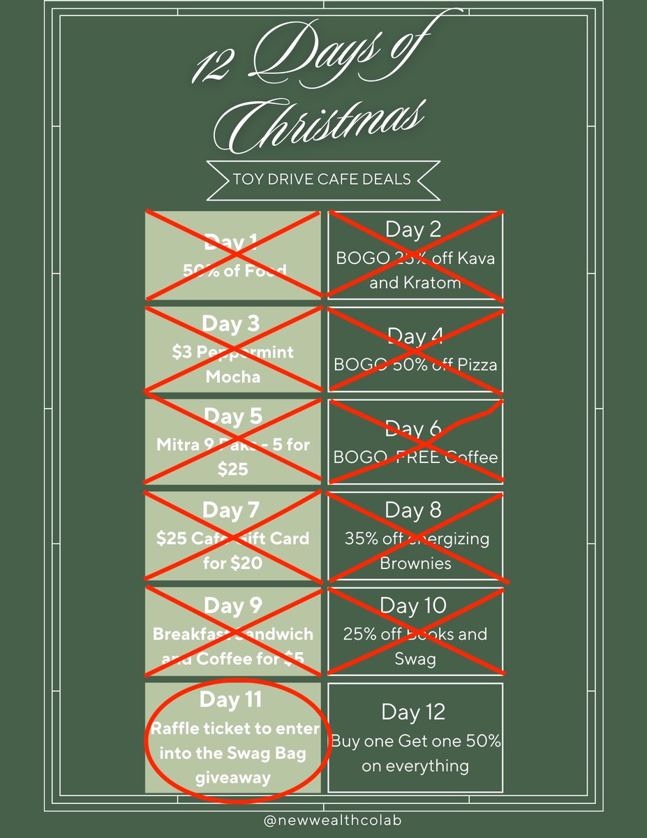 NewWealthCoLab's tweet photo. Enter our raffle for a chance to fin some awesome prizes! All proceeds will go toward the toy drive! Let's finish this to drive strong!

#tamparealestate  #tampahomes  #tampafl #sellingtampa #homebuyingtips #tampahomesforsale #dealmaker #investmentproperty #toydrive #donations https://t.co/5Dbog9irnw