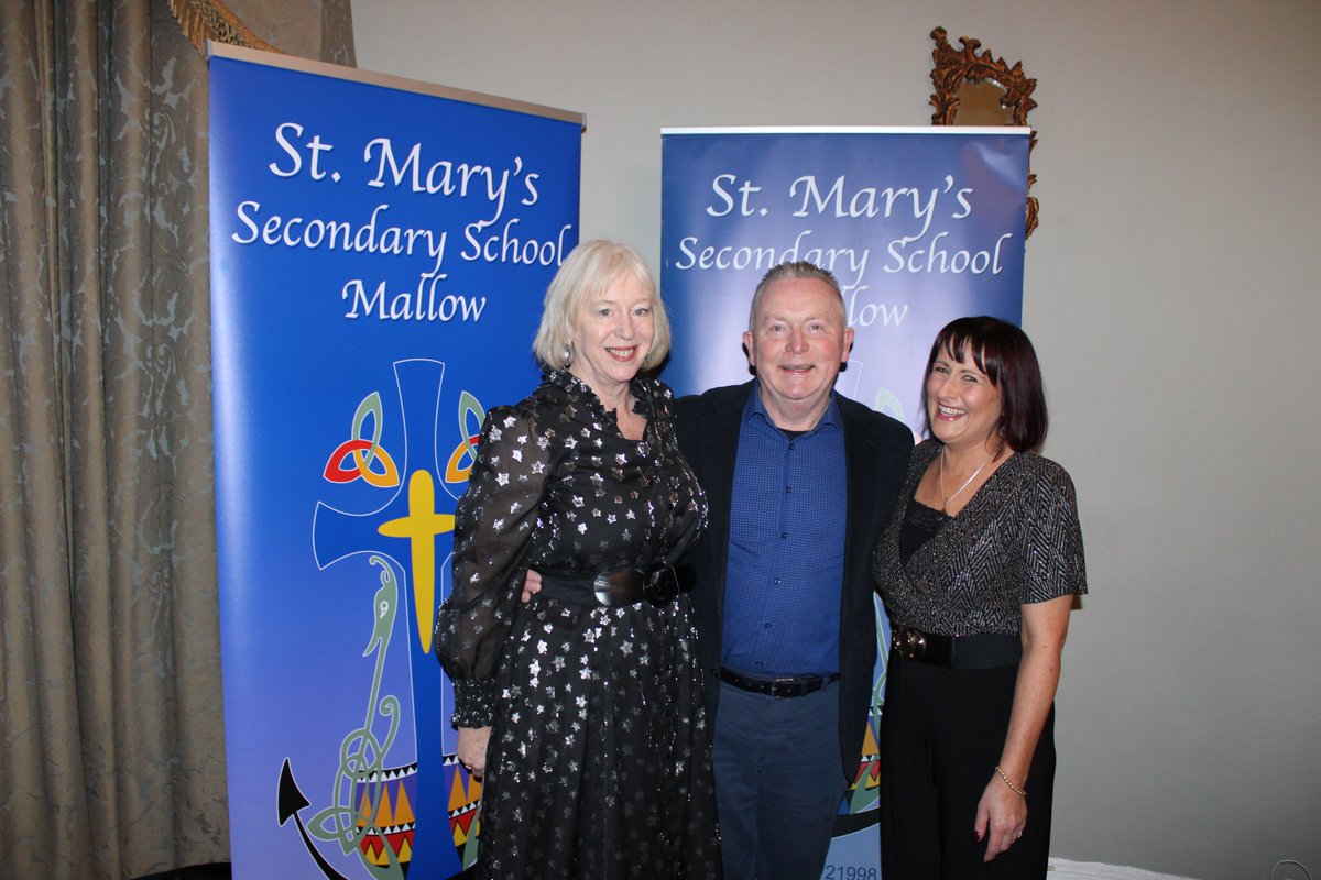 stmarysmallow's tweet photo. Recently retired teachers Valerie O Regan, Richard Bohane and Evelyn Mullen from @stmarysmallow at a reception hosted by the Board of Management to mark their retirement https://t.co/dxd6621AVN