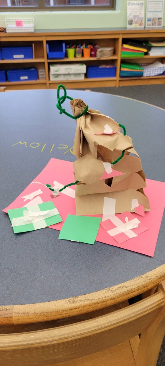 CopasSPESLibary's tweet photo. 3rd, 4th, and 5th graders @SpotswoodElem did the Brown Paper Bag Tree challenge. Working in groups of 3, each group was given different supplies and had to use the bag in some way in their design.I had to stand and they could decorate it how they liked. They were so creative! https://t.co/f0krlaFyK7