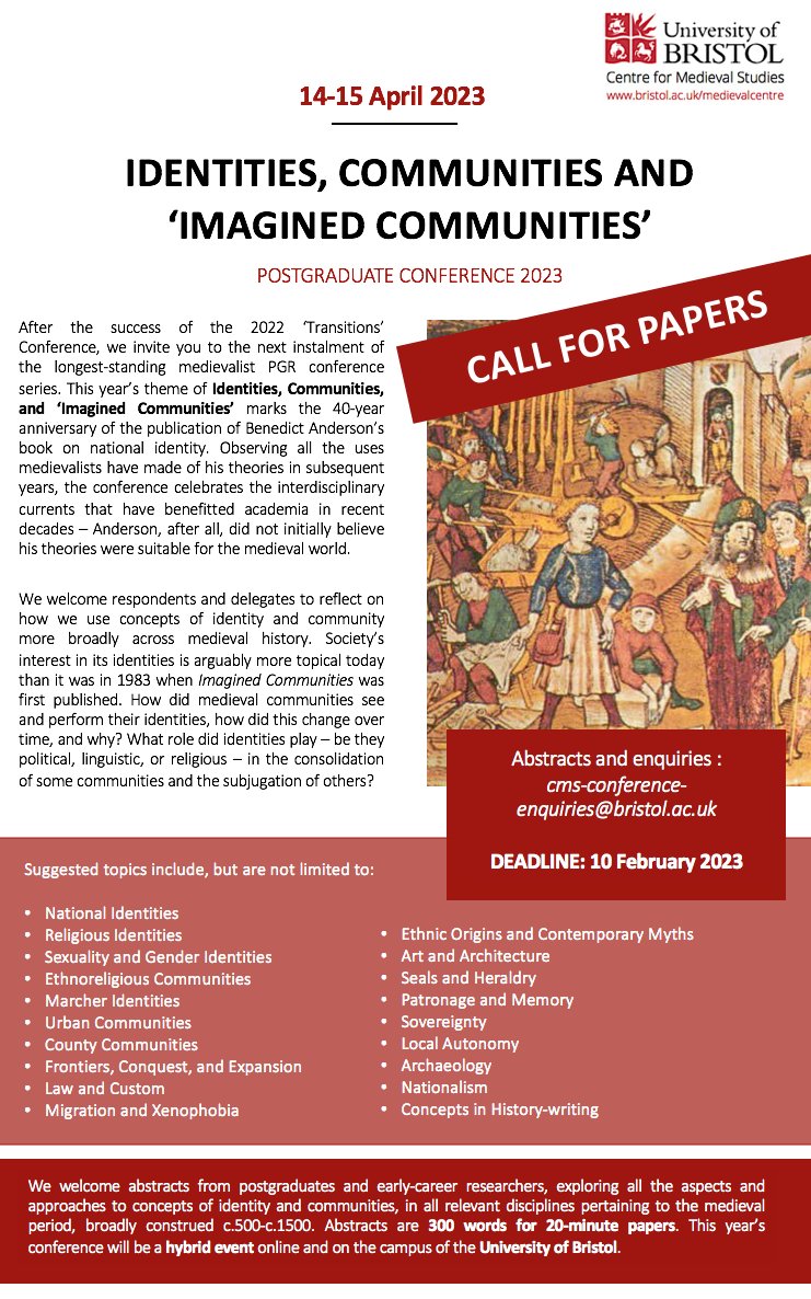 Bristol PGR Medieval Conference 2025 tweet media