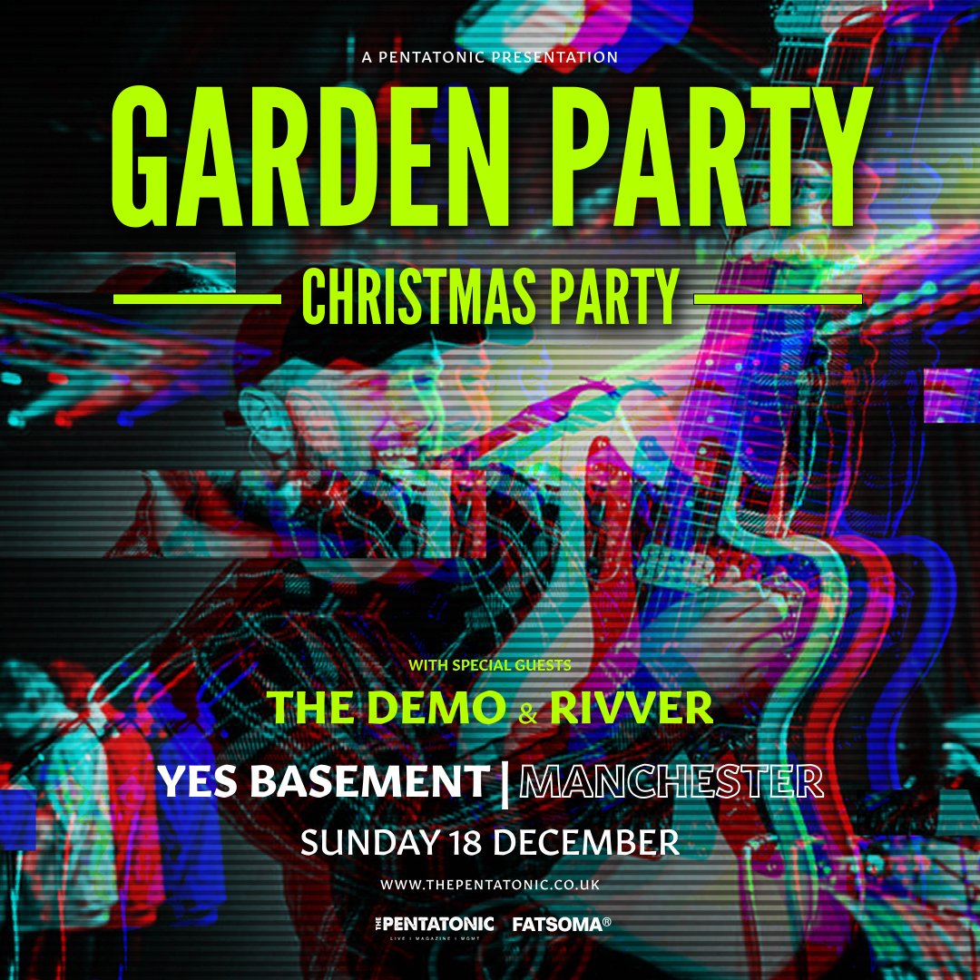 🔴 SUPPORTS ANNOUNCEMENT 🔴 We are excited to announce @thedemoband and @RIVVERBAND will be supporting @GardenPartyManc this Sunday at @yes_mcr Basement for their intimate Christmas show. Final tickets remaining! fatso.ma/W6np