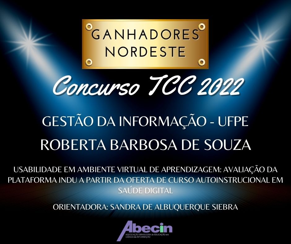 AbecinOficial's tweet photo. Confira as ganhadoras da Regional Nordeste do Concurso TCC ABECIN 2022:
- Arquivologia: Laís dos Santos (UFBA):
- Biblioteconomia: Vanuci da Silva (UFS);
- Gestão da Informação: Roberta de Souza (UFPE).
Parabéns! 👏🏻🎉
#Abecin #ConcursoTCCAbecin https://t.co/mu1DjZk70E
