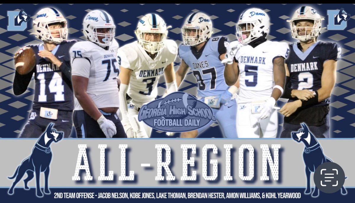 Congratulations to our #AllRegionDanes  <a href="/JTNelson_7/">Jacob Nelson</a> <a href="/TheKobeJones/">KOBE JONES 🦍</a> <a href="/LakeThoman/">Lake Thoman</a> <a href="/brendanhester87/">Brendan Hester</a> <a href="/williams_amon/">Amon Williams</a> <a href="/YearwoodKohl/">Kohl Yearwood</a>