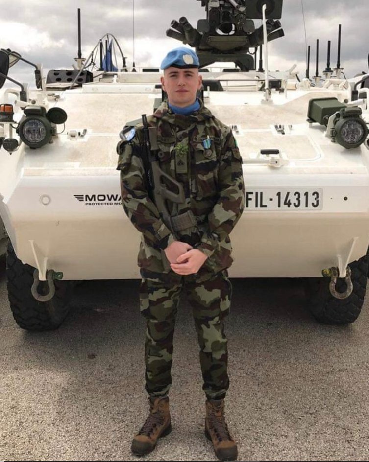 Óglaigh na hÉireann can confirm the name of the the soldier killed on active service whilst serving in UNIFIL this morning. 869674 Private Seán Rooney, a member of the 27 Infantry Battalion and a native of Newtwoncunningham, Co Donegal. Ar dheis Dé go raibh a anam.