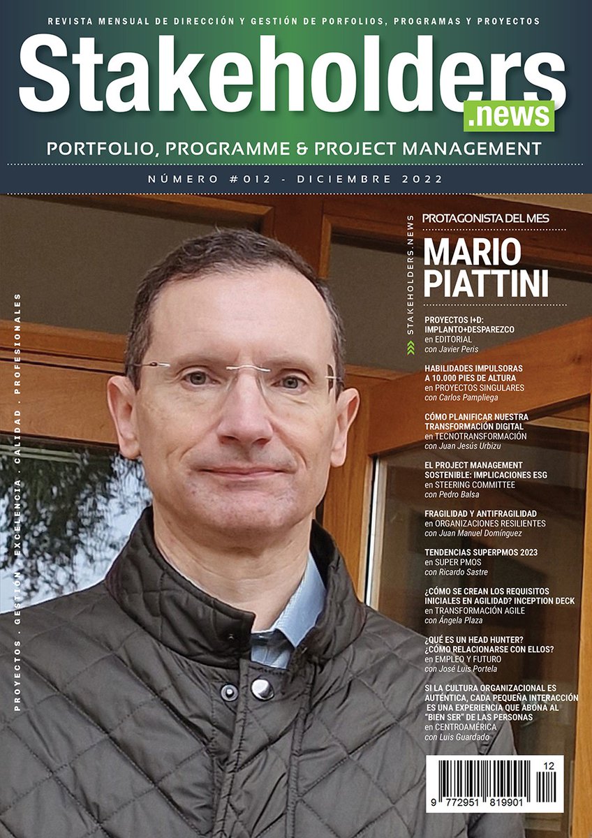 Recuerda que este domingo tienes una cita con Stakeholders.news la Revista líder de habla hispana de los Profesionales en #Gobierno #Dirección #Gestión y #Ejecución de #Porfolios #Programas y #Proyectos 🔝 Acceder gratuitamente aquí: stakeholders.news