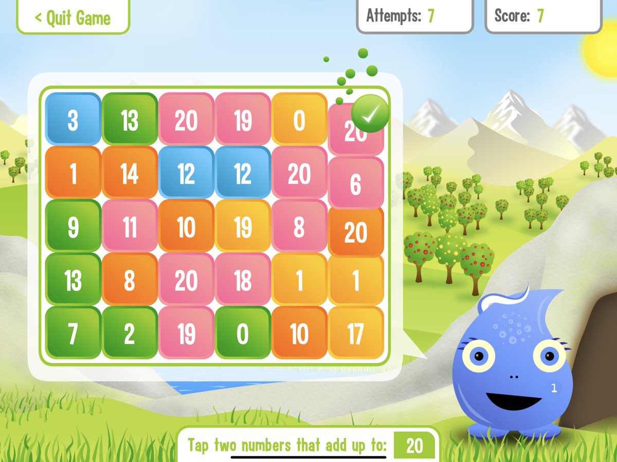 KeyStageFun's tweet image. The Number Smash game in our Squeebles Number Bonds app (curiously addictive even for adults). Find out more here: keystagefun.co.uk/other-maths-ap…

#numberbonds #maths #mathsapp #primaryed