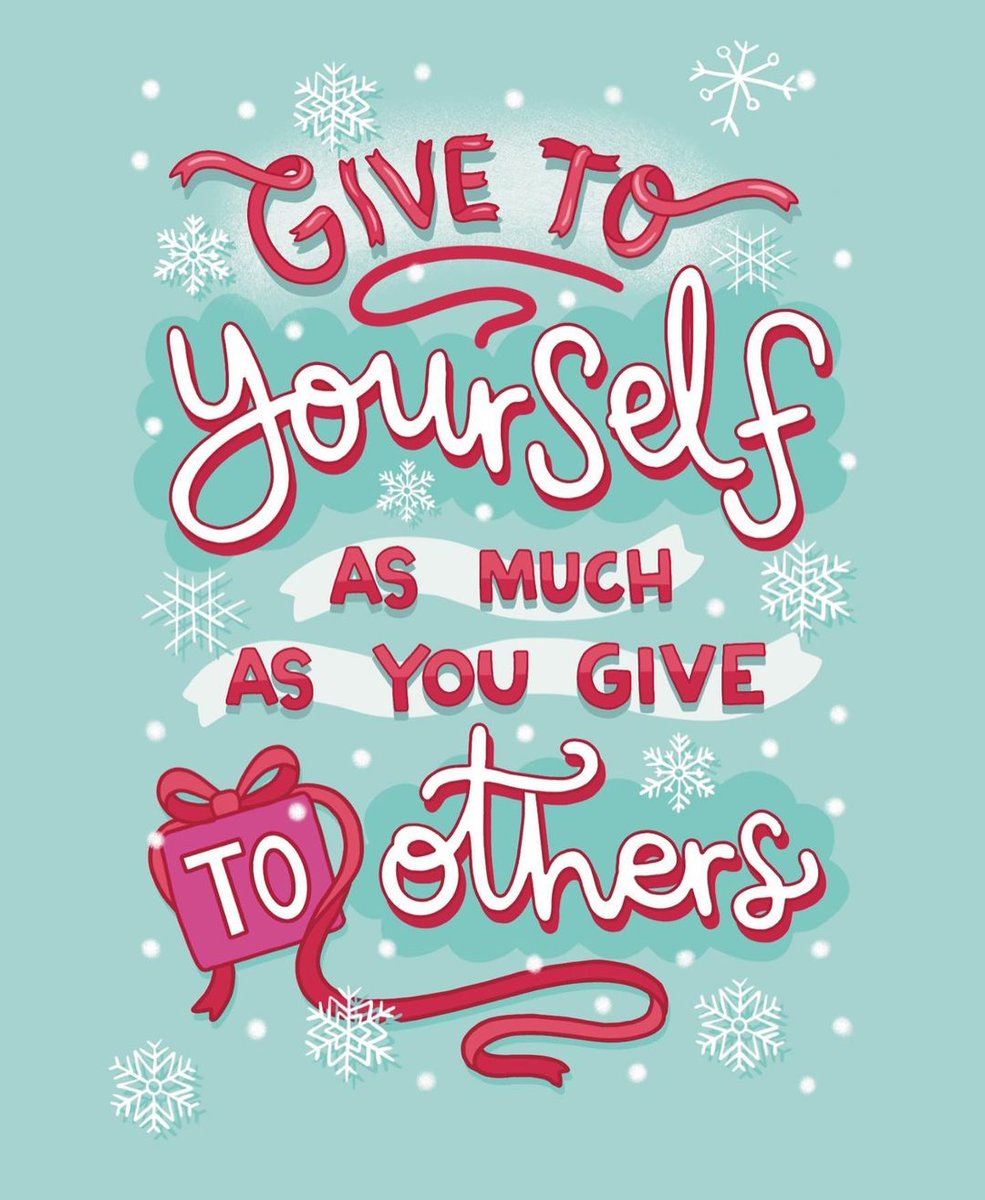 A little reminder that at this time of year, there's always plenty to to, and we can all too easily give more than we have, emotionally, financially, physically and mentally! So remember to give to yourself as much as you give to others, because you deserve it just as much 💖