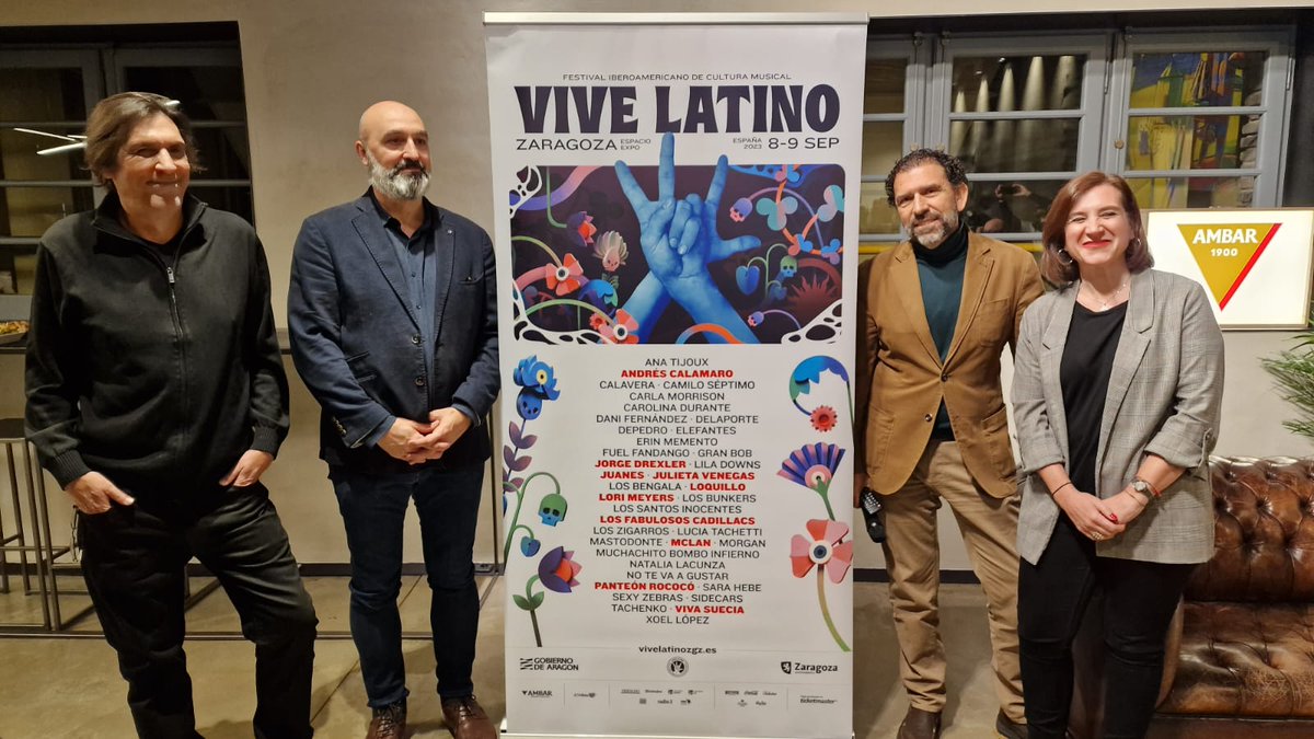 GobAragon's tweet photo. ๐ถEl @vivelatino_es regresa a Zaragoza el 8 y 9 de septiembre con 38 artistas
@victorlucea: El @GobAragon no podรญa dejar de participar activamente en este festival, que ademรกs este aรฑo dobla prรกcticamente la presencia de artistas aragoneses.
#VLE2023 #VLEspaรฑa23 #ViveLatino2023 https://t.co/y6SgDBUUED