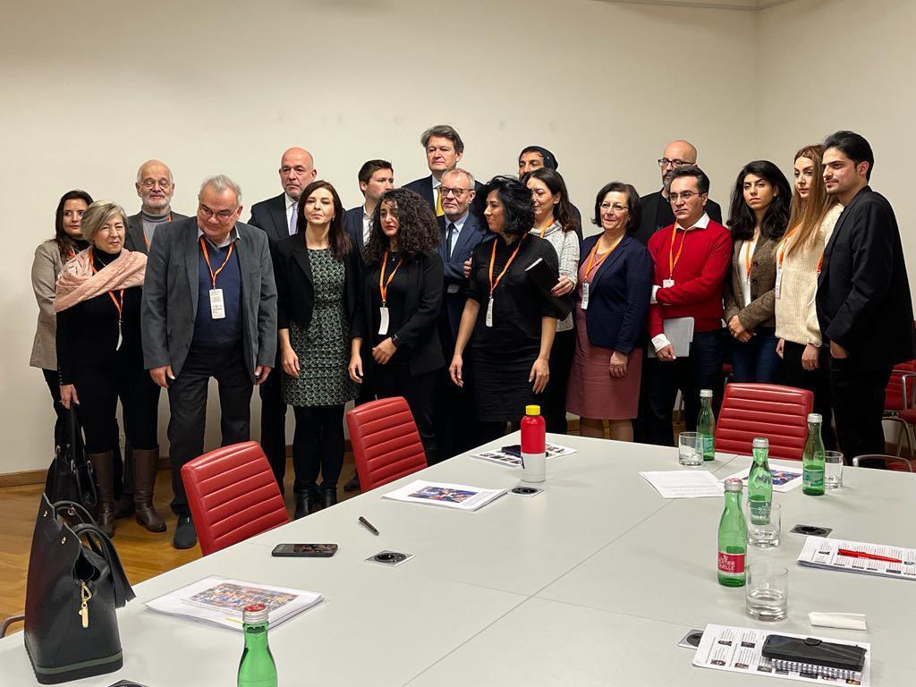 Bahai_AT's tweet photo. exchange with MPs #Djeidjic #Engelberg #Troch #brandstaetter and different human rights representatives before the plenary session starts #humanrights #Iran #freemahvash https://t.co/eEg7NHuUsC