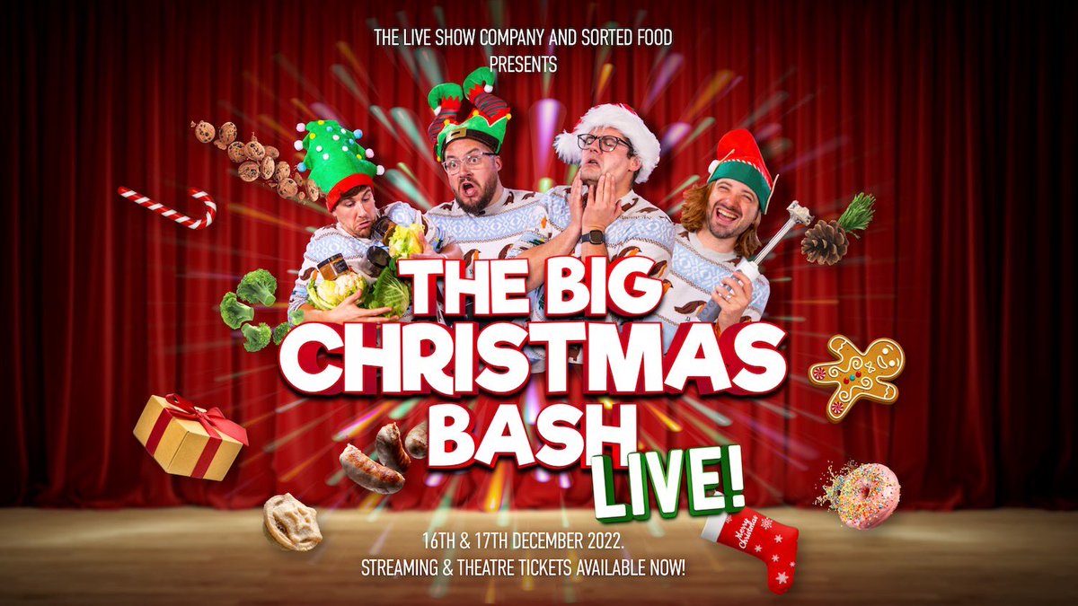 There’s still time to get tickets to the live and online shows of <a href="/sortedfood/">Sorted Food</a>’s The Big Christmas Bash! bit.ly/3Wo3Tj1