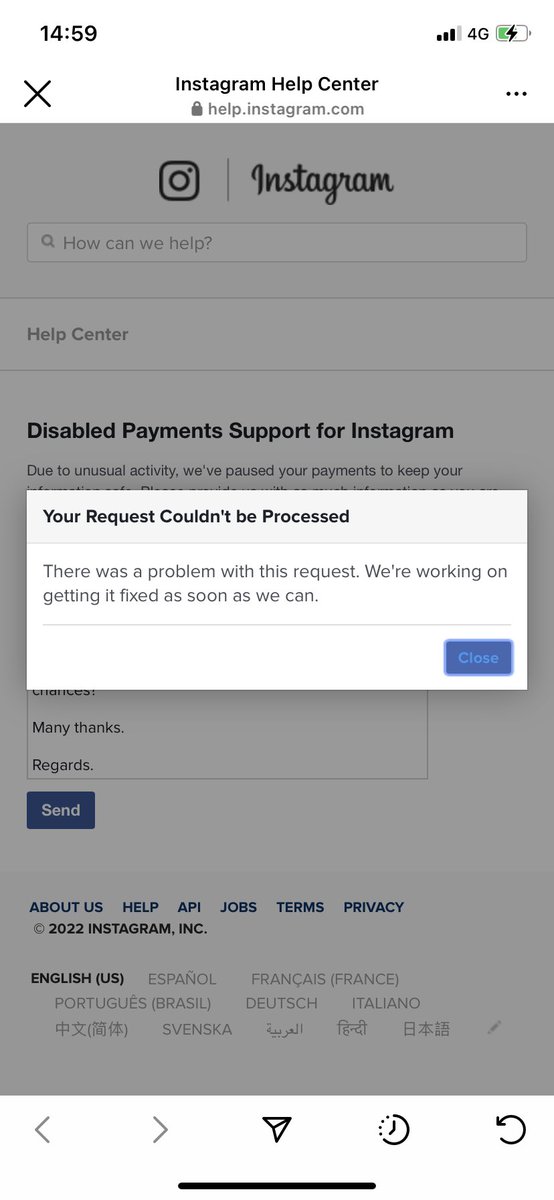 Ghotam25's tweet photo. @instagram my Ads are no working. There is no way to send a message for supporting. #instagramads #instagramdown https://t.co/Y19YcnhZpC