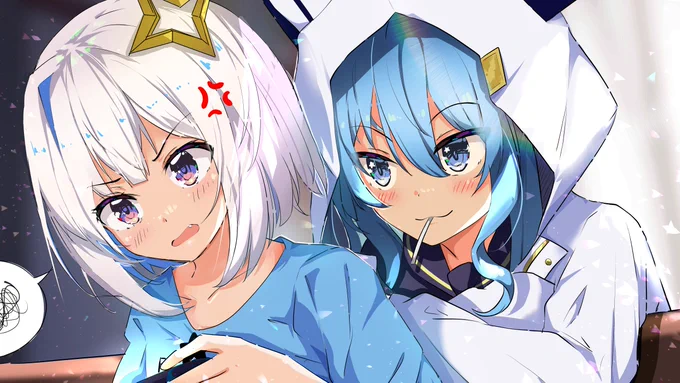 skeb依頼で描いたすいちゃん&かなたん!てぇてぇって色々あるけど「日常風景」的っていうのが自分の中でいまのとこしっくりきてます。※こちらはトリミング版です。 
