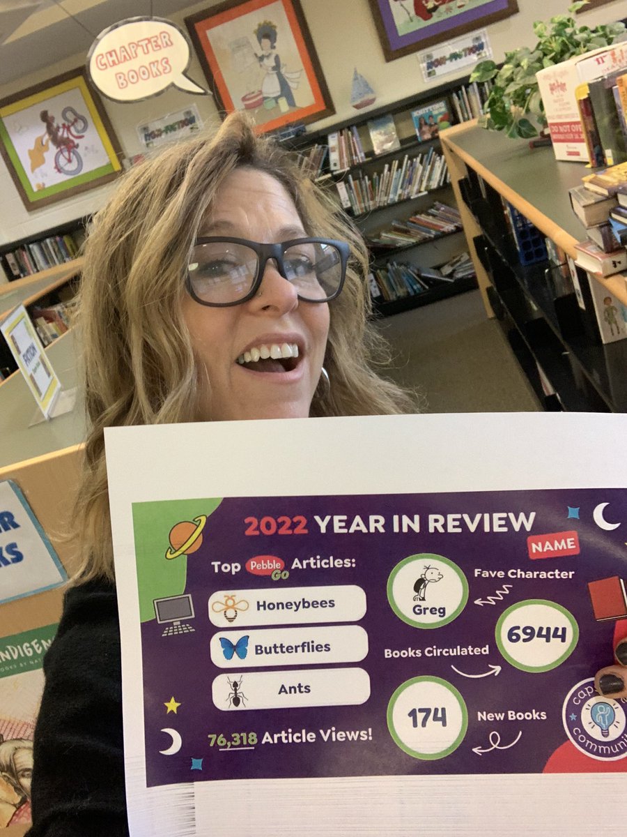 LemayLibrarian's tweet photo. 2022 in review! We love Pebble Go! I added some visuals to this infographic template from @canva and @capstonepub. 
#capstonepub #canva #librarian https://t.co/3O5OkJwD0D