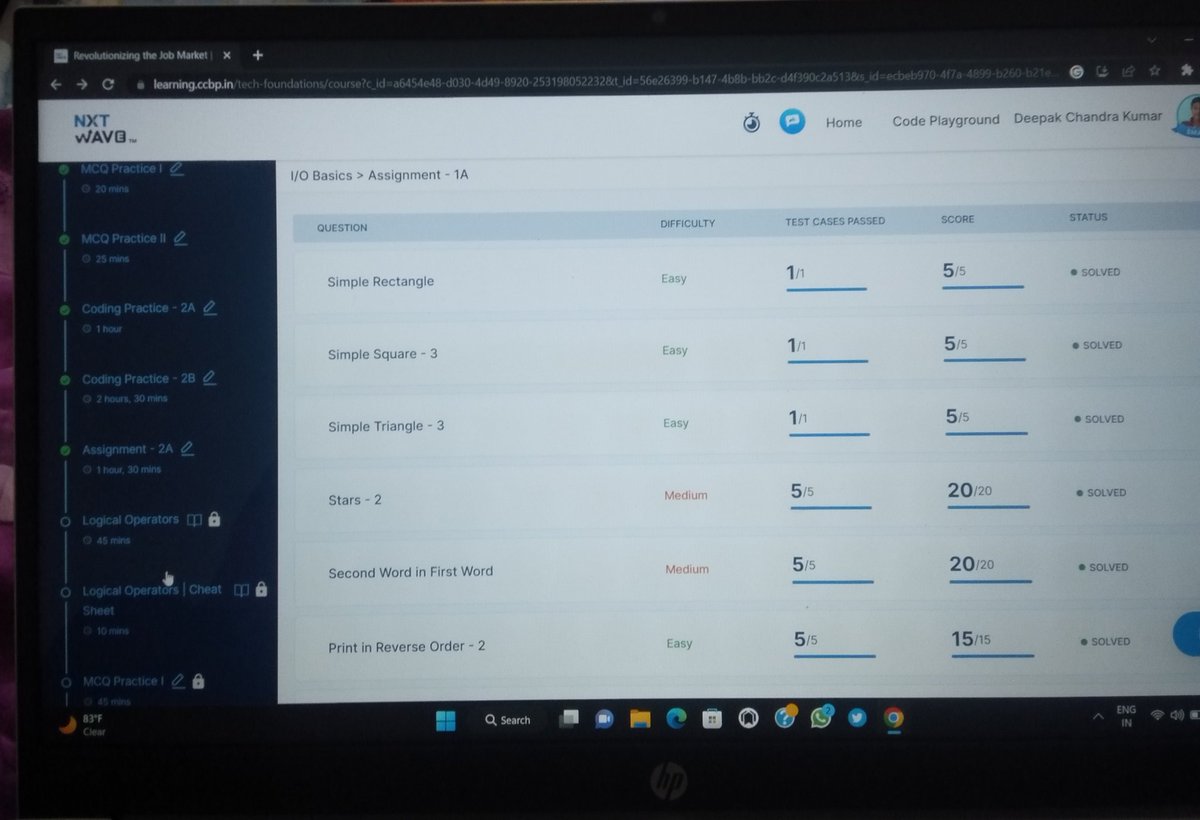 DKondipilli's tweet photo. Hey peeps😊,
Completed Relational Operators MCQ Practices,coding practices &amp; Assignment sets #Nxtwave #rahulattluri #ccbp_tech  #flyhighchallenge #python #ccbpian #30daysofcode https://t.co/5xvKjKVo3s