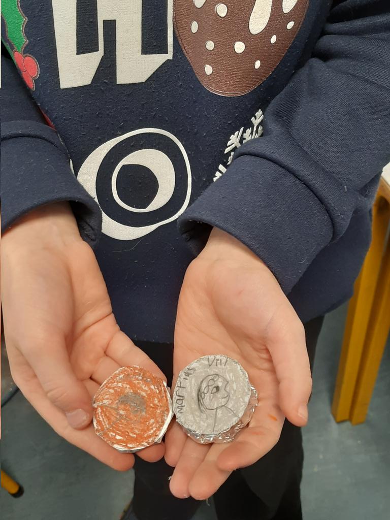 HenryMaynardE17's tweet photo. Roman Wow Day is going brilliantly in year 4! Chariot racing, wreath making and designing a Roman coin. #history #teammaynard https://t.co/DoccQBLfoh