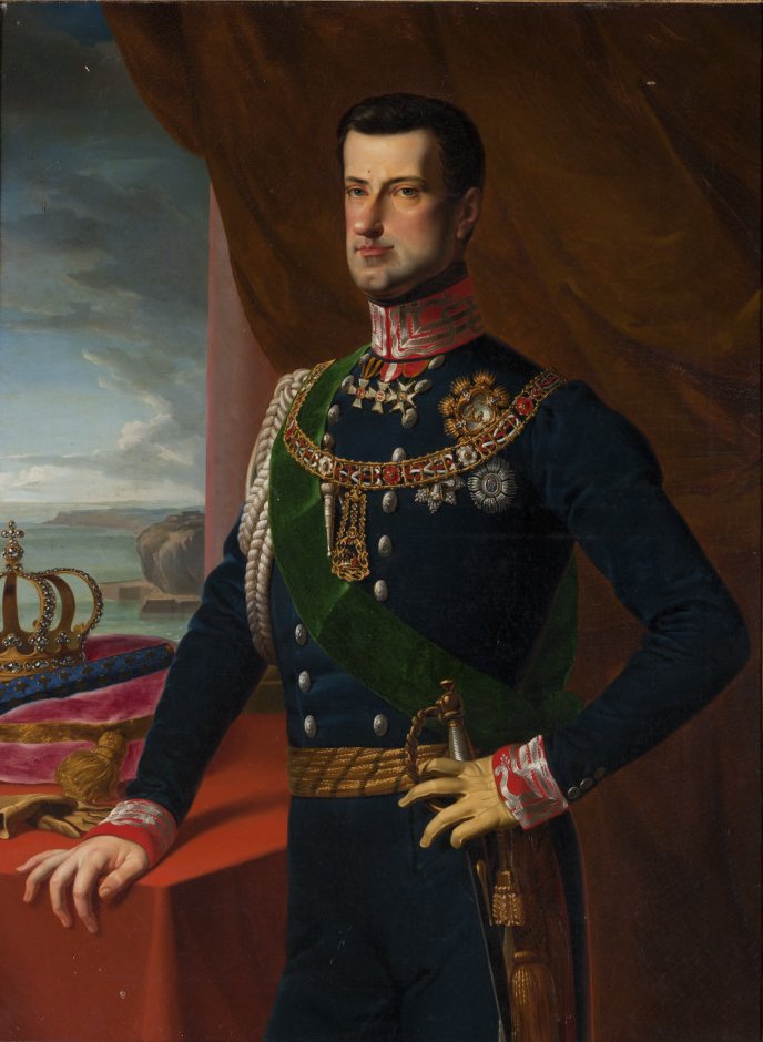Carlo Alberto, King of Sardinia, taken from https://en.wikipedia.org/wiki/Charles_Albert_of_Sardinia#/media/File:Ritratto_di_S.M._Carlo_Alberto_di_Savoia.png