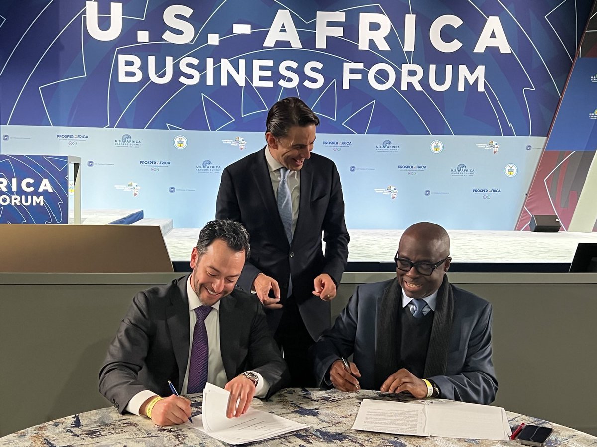 NSC_Spox46's tweet photo. At #USABF, PGII Special Presidential Coordinator @AmosHochstein witnessed progress between the Government of Nigeria and U.S firm @SunAfrica towards a $2 billion solar deal that would provide electricity for approximately 15 million Nigerians. https://t.co/yKgG9vuFce