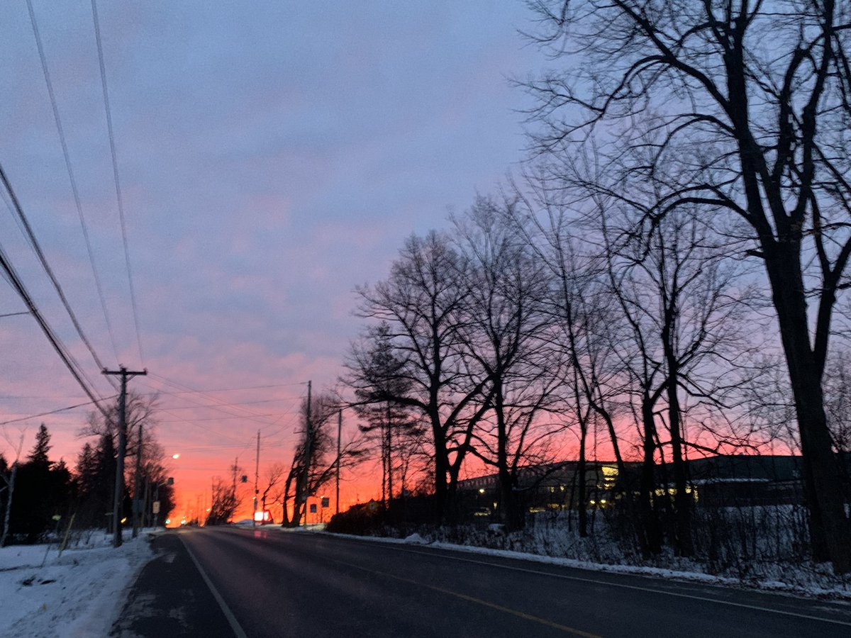 Fire in the Sky. I’ll take it! #sunrise @CBCOntMorning ❤️