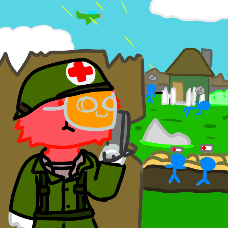ComicLance's tweet photo. The #hellletlose medic experience
#medic #ww2 #cartoon #art #soldier https://t.co/oX2F67Hz5V