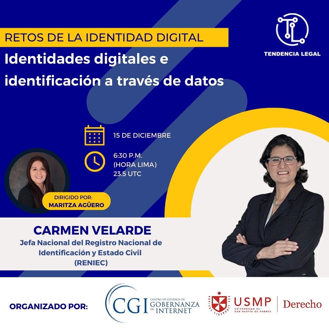 cgiusmp's tweet photo. 📣Hoy en “Tendencia Legal”, espacio creado para dialogar sobre #Derecho y #Tecnologia, no te pierdas la entrevista  que @Maritzayesenia7 realizará a @CarmenVelarde, Jefa Nacional de @ReniecPeru para dialogar sobre la identidad digital 
‼️No faltes‼️
 
💻📲 https://t.co/17Yf4cSDOo https://t.co/0tb6DKGlq7