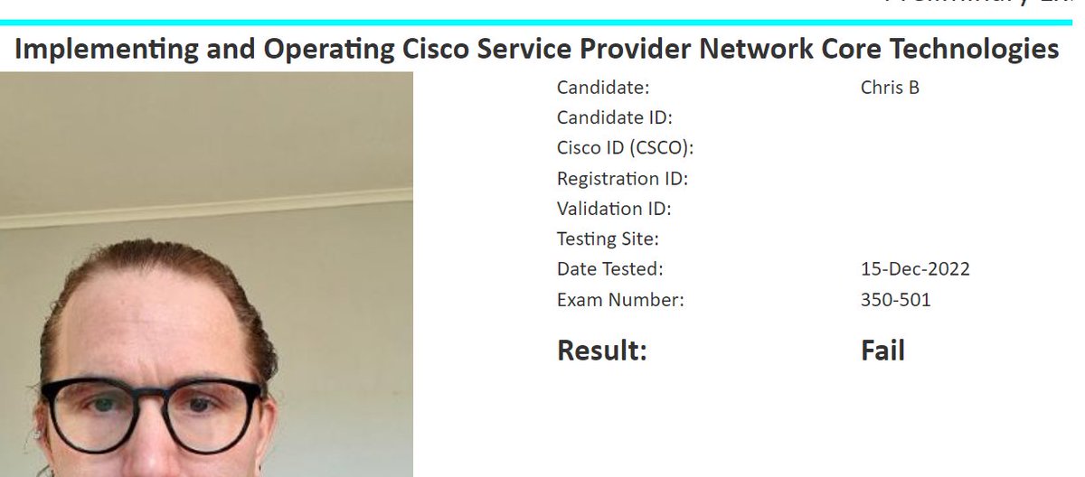 Null0_Route's tweet image. So this was something which happened today.  At least, I know what I&apos;ve got to work on (quite a bit as it happens) - and I&apos;ll give it another shot in the New Year!  #lifelonglearning #cisco #learningatcisco #ccnp #ccie