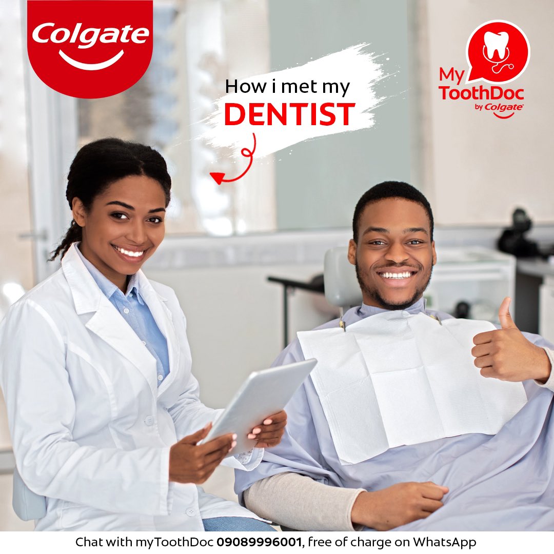 MyToothdoc_ng's tweet photo. Everyone loves a good love story. A dentist-patient relationship is not less of a love story. So, tell us, HOW DID YOU MEET YOUR DENTIST?

#ColgateNigeria
#MyToothDoc https://t.co/GRqYceCUHI