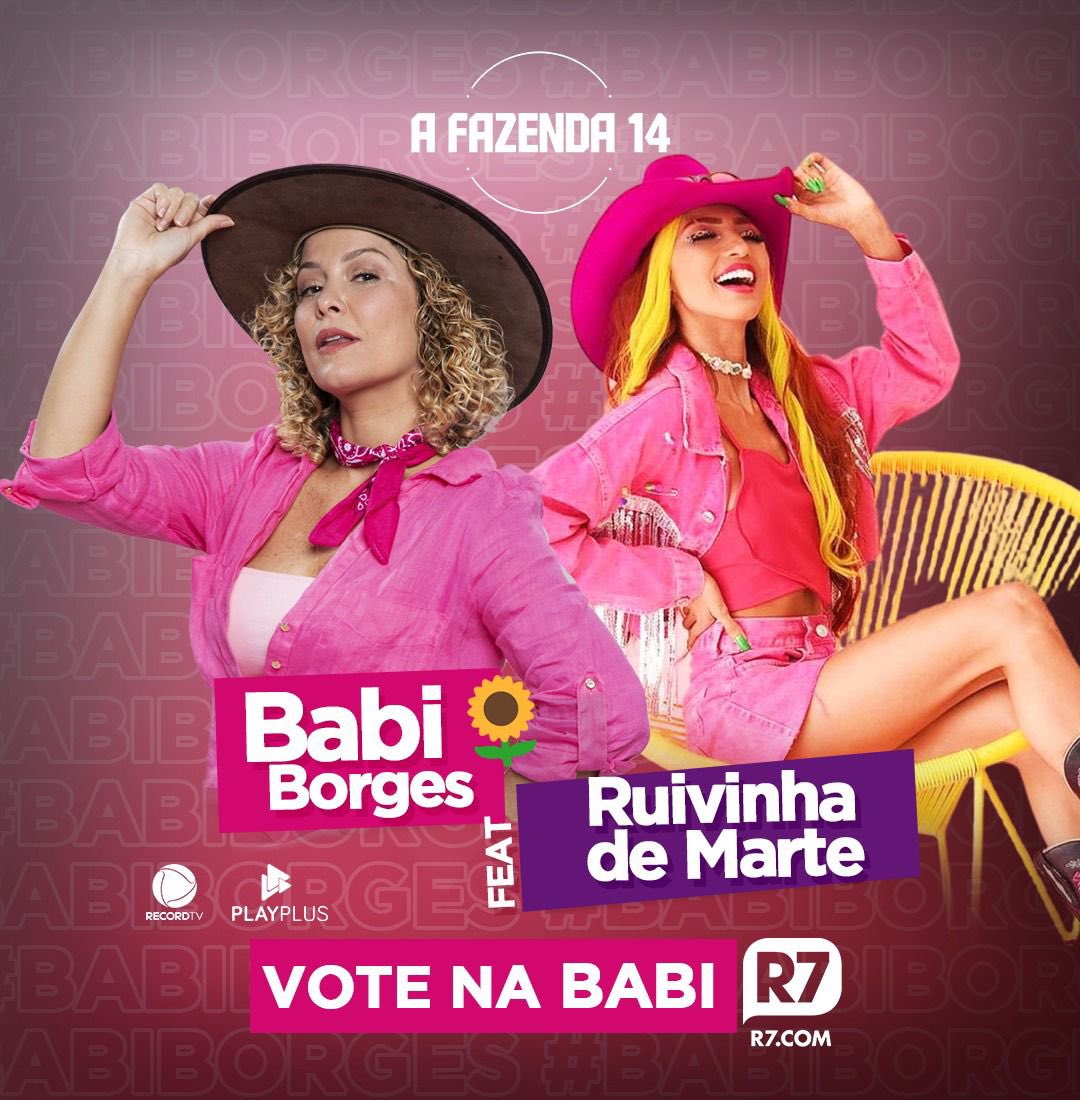 🌻 MUTIRÃO FEAT.  <a href="/RUIVINHADEMARTE/">Ruivinha</a> 🌻

🚨 A cada 30 votos mande um emoji.

⏰ ENCERRA ÀS 11:00h!

☑️O voto é para GANHAR, então votem na BABI!

🎯 META 1500 comentários. 

💻: afazenda.r7.com/a-fazenda