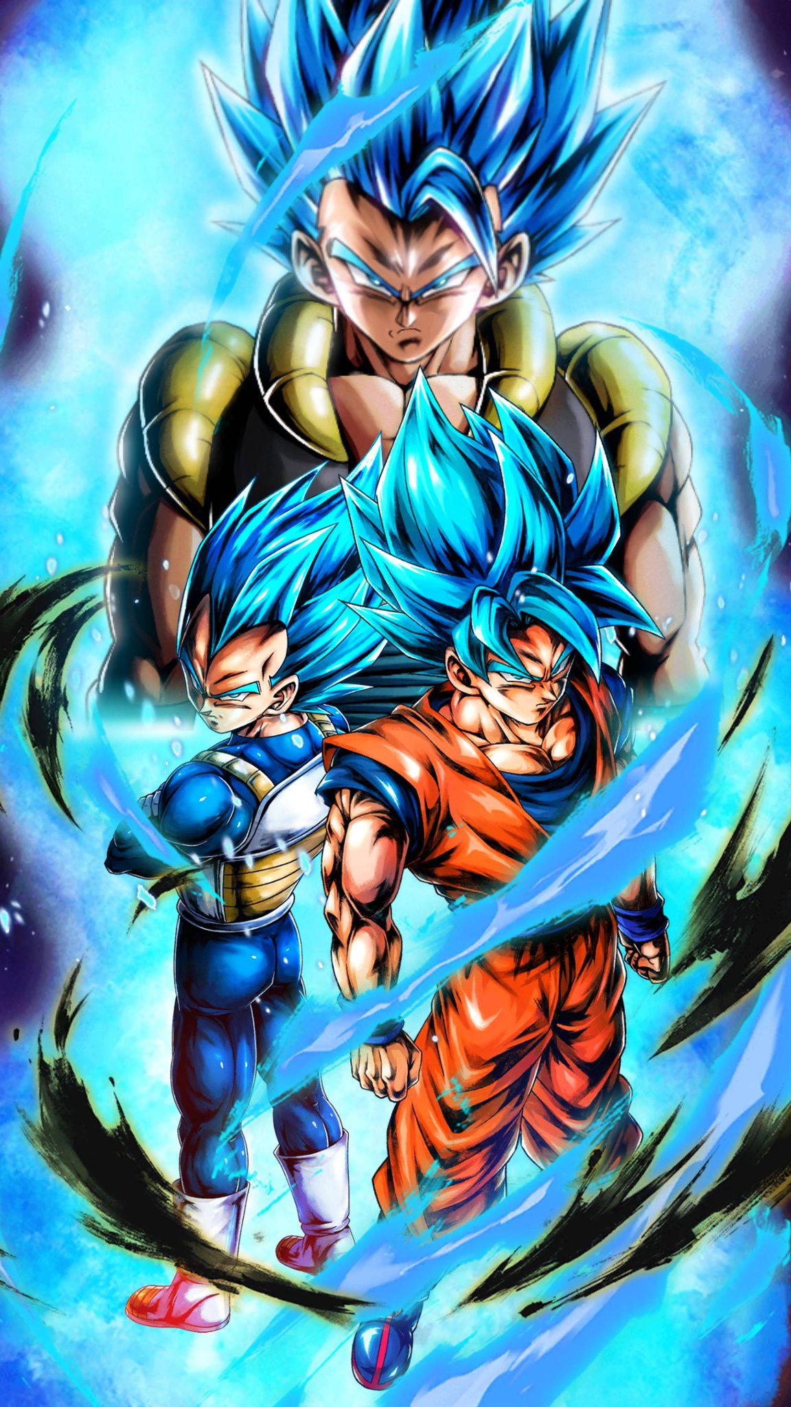 Dragon Ball Super Goku and Vegeta Super Sayajin blue