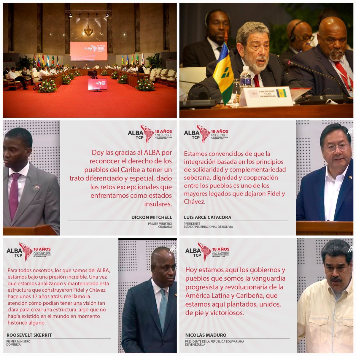Las intervenciones de varios líderes del ALBA-TCP fueron unánimes en la condena al bloqueo de EU a #Cuba, y en el agradecimiento a la Mayor de las Antillas por la solidaridad con sus naciones.#CubaViveYTrabaja #CubaNoEstaSola #CubaPorLaPaz #MejorSinBloqueo #CubaPorLaVida