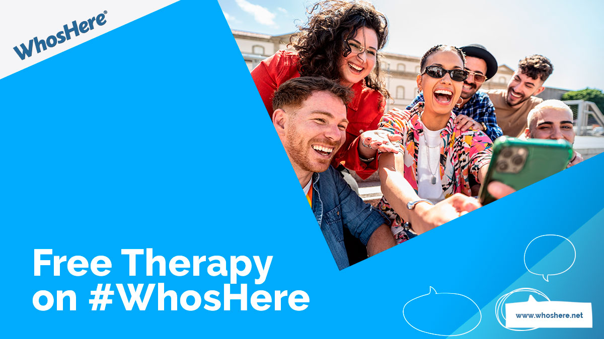 WhosHere's tweet image. There&apos;s no better therapy than laughing with friends. Use the free chat to share jokes, memes and send emojis

#FreeTherapy #Emojis
