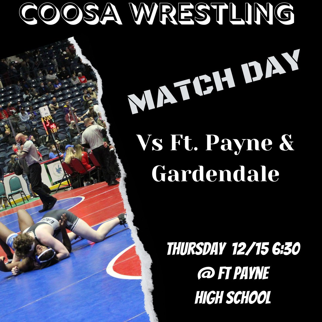 Tonight, <a href="/CoosaWrestling/">Coosa High Wrestling</a> heads to Alabama to take on Fort Payne and Gardendale! #RoadTrip #WingsUp