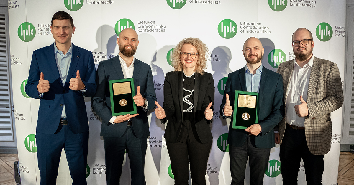 TeltonikaGPS's tweet photo. A golden year for #Teltonika products! 

#EYESensor was just awarded Product of the Year 2022 in Lithuania. 

Another gold medal this year went to the EV charger 
#TeltoCharge. Congratulations to our colleagues from Teltonika Energy!

Read more: https://t.co/vIacbFcNzM https://t.co/GRNzb0q7eU
