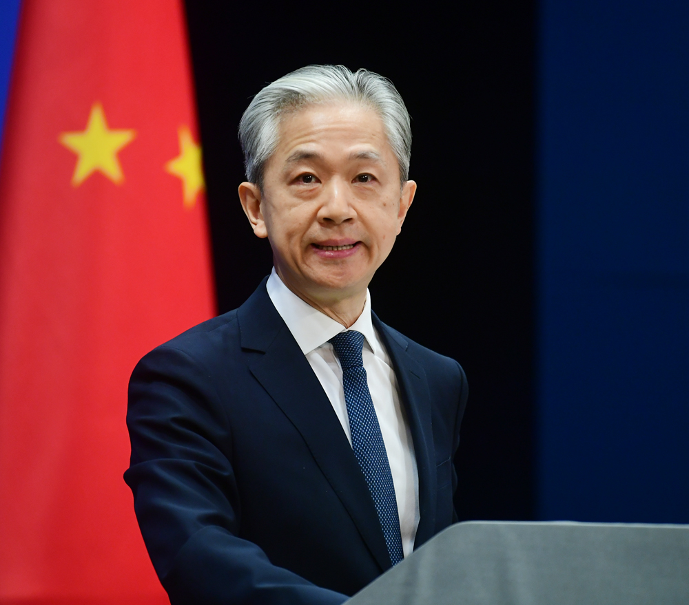 MFA_China's tweet photo. We urge the UK to take credible steps to protect the security, peace and dignity of Chinese diplomatic and consular missions in the UK. https://t.co/2A3LVWpl9A