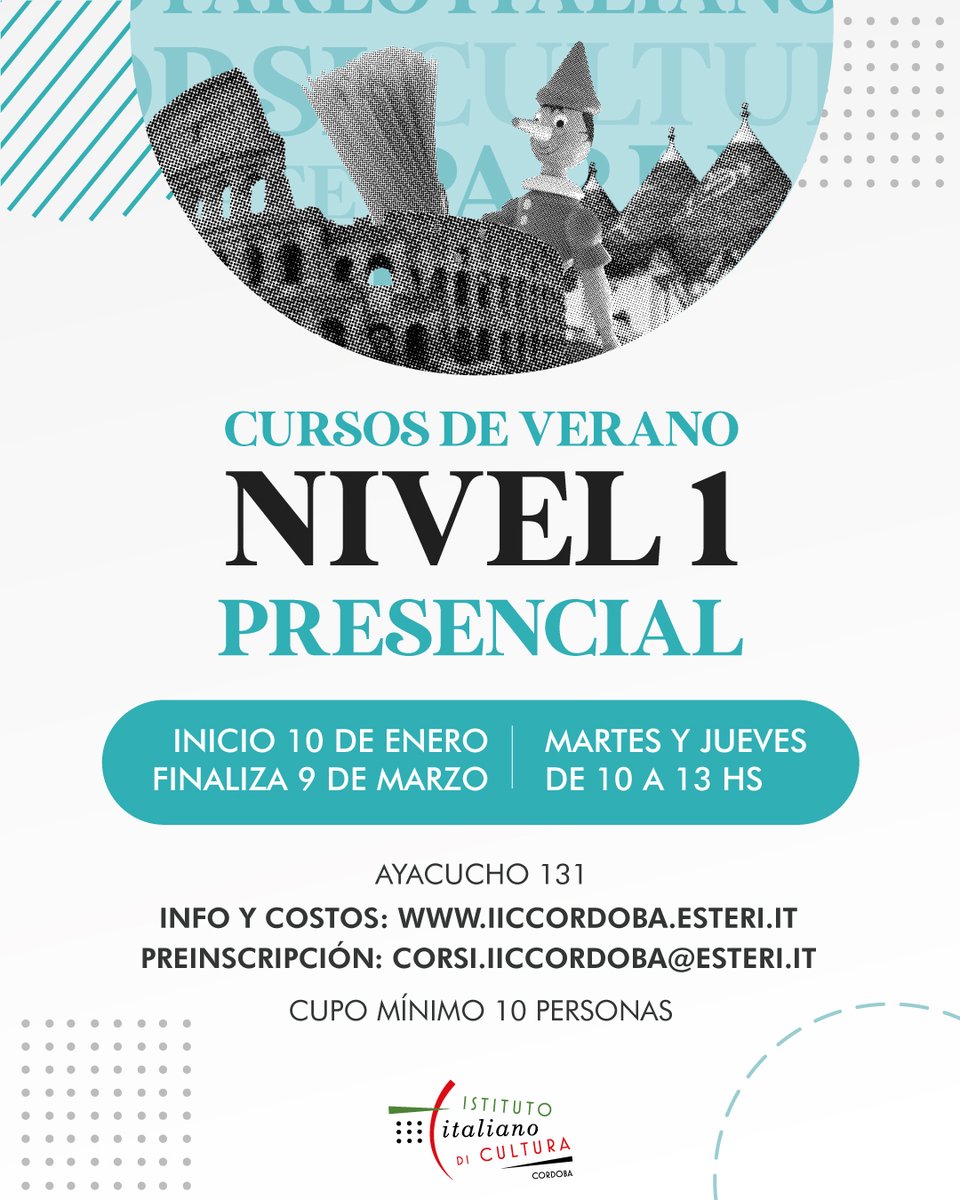HOY! Último día para anotarse. 
Toda la info acá iiccordoba.esteri.it/iic_cordoba/it…