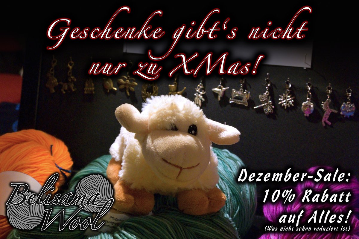 SpinnWeben's tweet photo. #Presents are not only for #XMas!
Dezember ##Sale: 10% off everything!
(what is not already discounted)
#Shop link: https://t.co/V9A7YXL2v4
#Kammzug #Spinnen #Mulesingfree #unikat #handgefärbt #weihnachten #Schafwolle #geschenke #rabatt #Wollfasern #Maschenmarkierer #stricken https://t.co/WlT49X004s