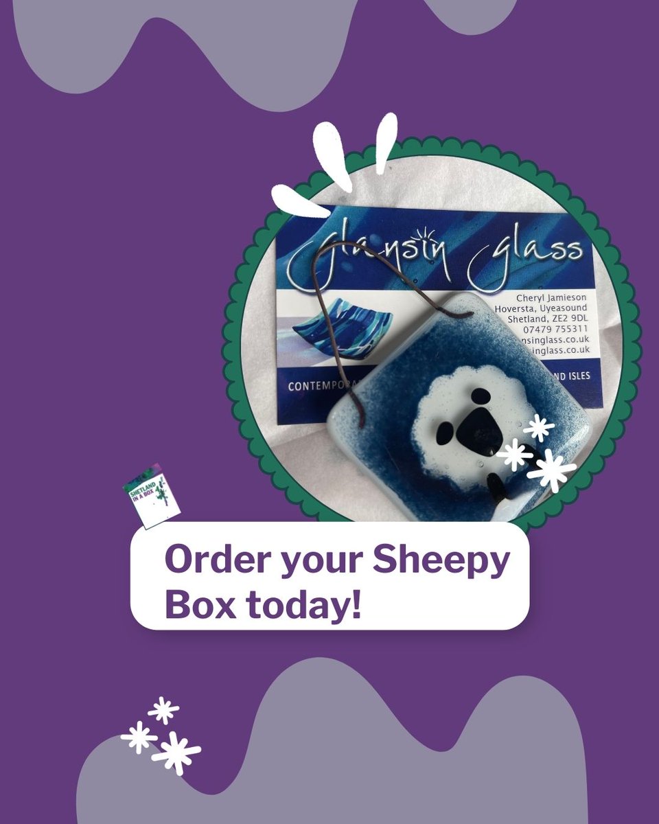 shetlandinabox (@shetlandinabox) on Twitter photo Cheryl of <a href="/GlansinGlass/">Cheryl Jamieson</a> on the Shetland isle of Unst was recently awarded 4 stars for her visitor centre. It's a fabulous place to craft and enjoy your own glass-making sessions.
We're delighted to feature one of her designs inside our Sheepy Box! 🐑
#shetlandinabox Cheryl of <a href="/GlansinGlass/">Cheryl Jamieson</a> on the Shetland isle of Unst was recently awarded 4 stars for her visitor centre. It's a fabulous place to craft and enjoy your own glass-making sessions.
We're delighted to feature one of her designs inside our Sheepy Box! 🐑
#shetlandinabox