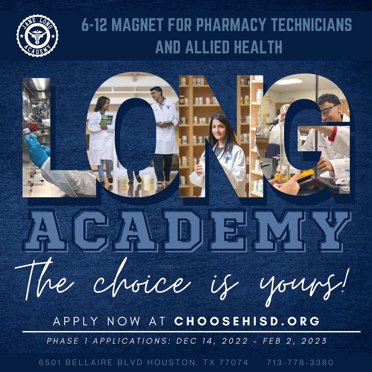 Jane Long Academy (@janelongfutures) on Twitter photo 🚨FUTURE LONGHORNS: Applications are now open! Visit ChooseHISD.org to apply! For more information or app help contact our Magnet Coordinator, Erica East by calling (713)778-3380. @HISDChoice @HISDMiddleSchls <a href="/HISDHighSchools/">HISDHighSchools</a> @GPonceHS @JoeChandlerHISD <a href="/mcastle_bell/">Myra Castle-Bell</a> 🚨FUTURE LONGHORNS: Applications are now open! Visit ChooseHISD.org to apply! For more information or app help contact our Magnet Coordinator, Erica East by calling (713)778-3380. @HISDChoice @HISDMiddleSchls <a href="/HISDHighSchools/">HISDHighSchools</a> @GPonceHS @JoeChandlerHISD <a href="/mcastle_bell/">Myra Castle-Bell</a>